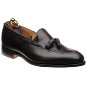 Herring Nene mens tasselled loafers in dark brown calf