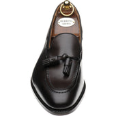 Herring Nene mens tasselled loafers in dark brown calf