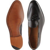 Herring Nene mens tasselled loafers in dark brown calf