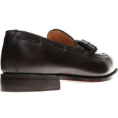 Herring Nene mens tasselled loafers in dark brown calf