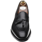 Herring Nene (Rubber) mens rubber-soled tasselled loafers in black calf