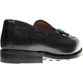 Herring Nene (Rubber) mens rubber-soled tasselled loafers in black calf