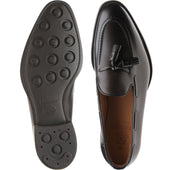 Herring Nene (Rubber) mens rubber-soled tasselled loafers in dark brown calf