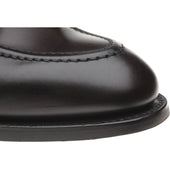 Herring Nene (Rubber) mens rubber-soled tasselled loafers in dark brown calf