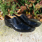 Herring Newcastle mens Oxfords in black polished