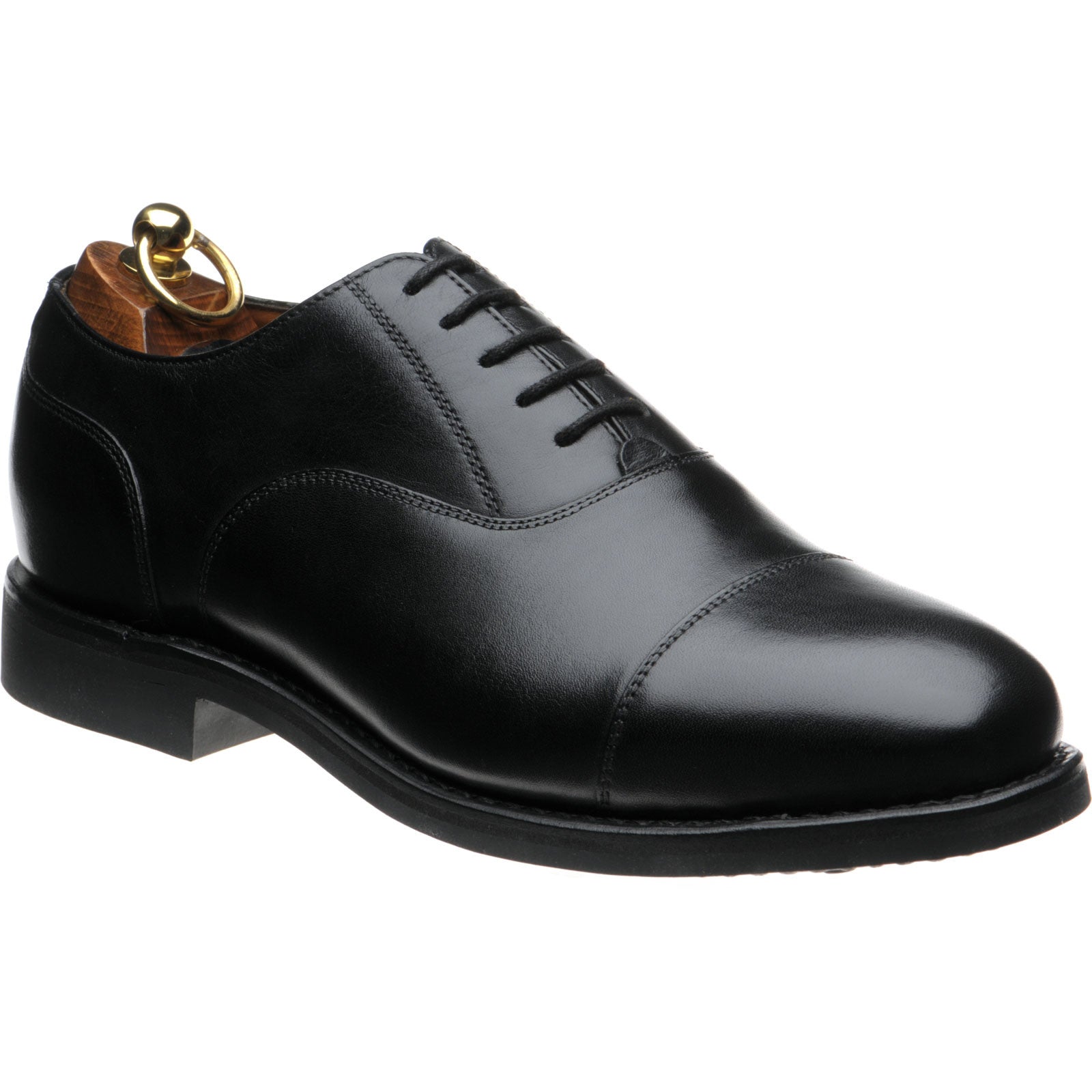 Herring Newcastle (Rubber) mens rubber-soled Oxfords in black calf