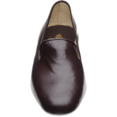 Herring Noble mens slippers in burgundy deerskin