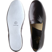 Herring Noble mens slippers in burgundy deerskin