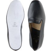 Herring Noble mens slippers in navy deerskin