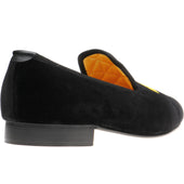 Herring Ohene mens house shoes in black velvet