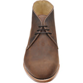 Herring Orkney mens Chukka boots in brown waxy