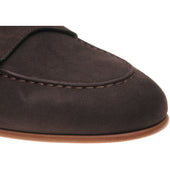 Herring Otello mens monk shoes in brown suede