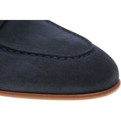 Herring Otello mens monk shoes in navy suede