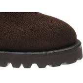 Herring Oxney mens rubber-soled Chelsea boots in dark brown suede