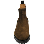 Herring Oxney mens rubber-soled Chelsea boots in dark green suede