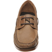 Herring Padstow II mens rubber-soled deck shoes in light brown
