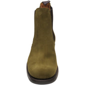 Herring Parrett mens rubber-soled Chelsea boots in green suede