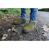 Herring Parrett mens rubber-soled Chelsea boots in green suede