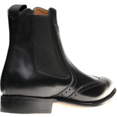 Herring Perry mens brogue Chelsea boots in black calf