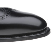 Herring Perry mens brogue Chelsea boots in black calf