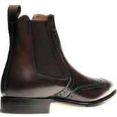 Herring Perry mens brogue Chelsea boots in brown calf