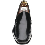 Herring Pisa II mens hybrid-soled loafers in black polished