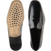 Herring Pisa II mens hybrid-soled loafers in black polished