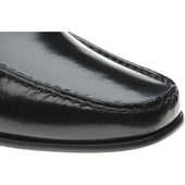 Herring Pisa II mens hybrid-soled loafers in black polished