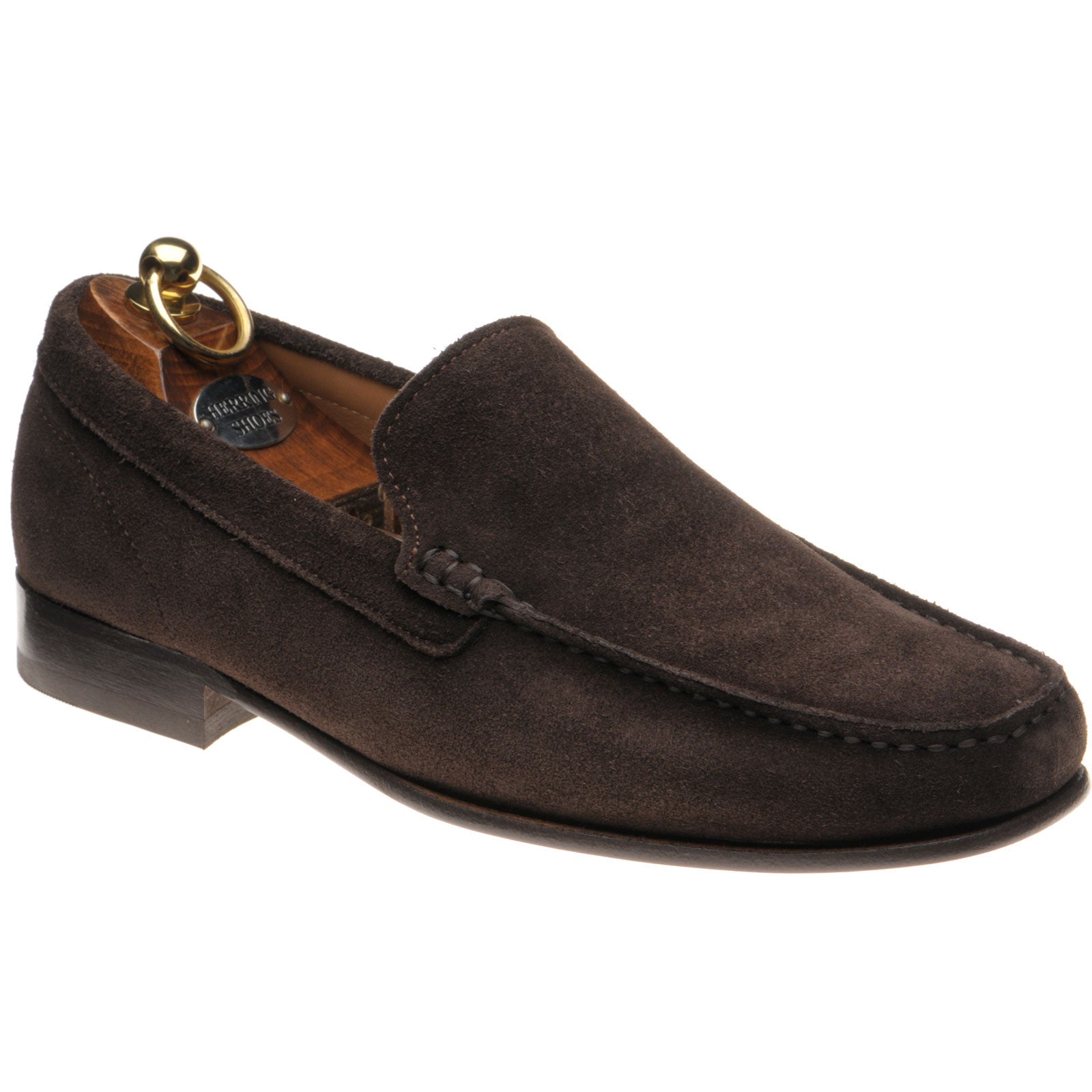 Herring Pisa II mens hybrid-soled loafers in brown suede