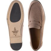 Herring Puglia mens hybrid-soled loafers in taupe suede