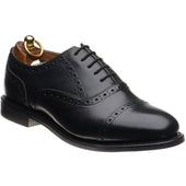 Herring Reading II (Rubber) mens rubber-soled semi-brogues in black calf