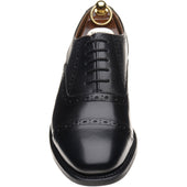 Herring Reading II (Rubber) mens rubber-soled semi-brogues in black calf