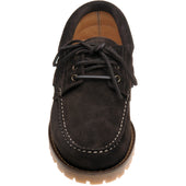 Herring Rock mens rubber-soled deck shoes in brown suede
