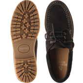 Herring Rock mens rubber-soled deck shoes in brown suede