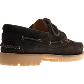 Herring Rock mens rubber-soled deck shoes in brown suede