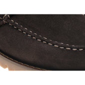 Herring Rock mens rubber-soled deck shoes in brown suede