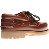 Herring Rock mens rubber-soled deck shoes in chestnut