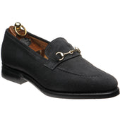 Herring Saimaa mens rubber-soled loafers in dark grey suede