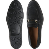 Herring Saimaa mens rubber-soled loafers in dark grey suede