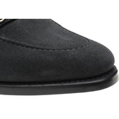 Herring Saimaa mens rubber-soled loafers in dark grey suede
