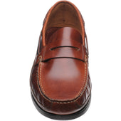 Herring Salcombe II mens rubber-soled deck shoes in chestnut