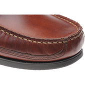 Herring Salcombe II mens rubber-soled deck shoes in chestnut