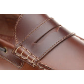 Herring Salcombe mens rubber-soled deck shoes in chestnut