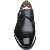 Herring Salobrena mens monk shoes in black croc