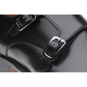 Herring Shakespeare mens double monk shoes in black calf