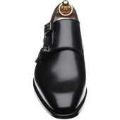 Herring Shakespeare mens double monk shoes in black calf (second)