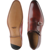 Herring Shakespeare mens double monk shoes in rosewood calf (second)