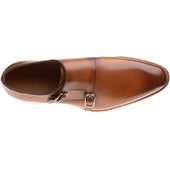 Herring Shakespeare mens double monk shoes in tan calf