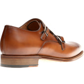 Herring Shakespeare mens double monk shoes in tan calf
