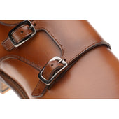 Herring Shakespeare mens double monk shoes in tan calf